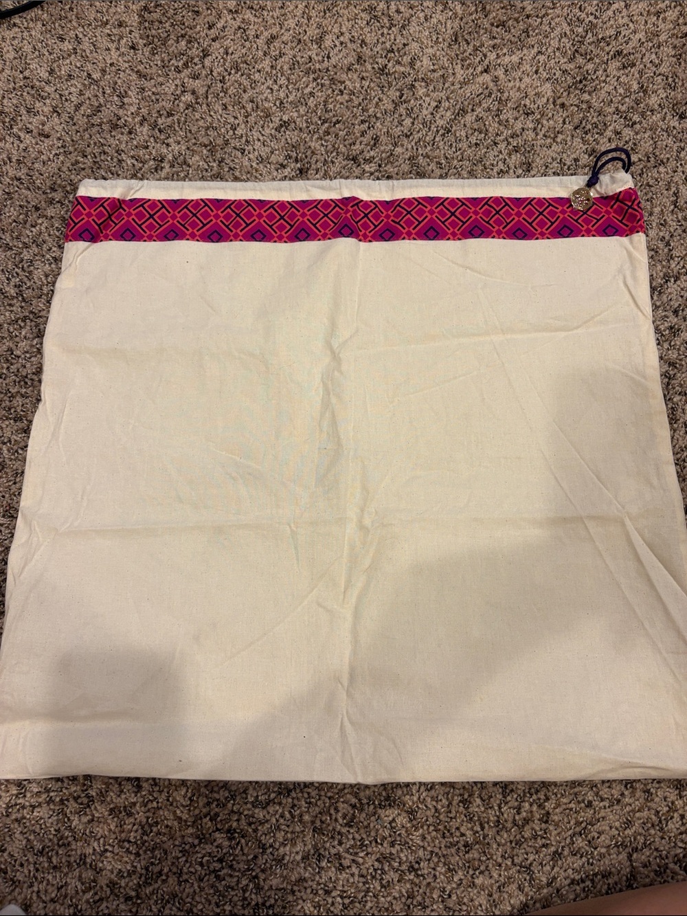 Tory Burch drawstring dust bag ~21.5"x21"
